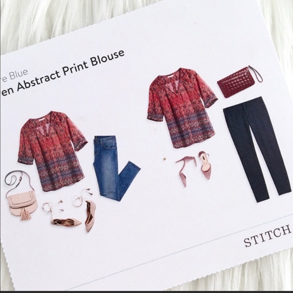 Skies Are Blue Sheer Abstract Blouse Size XSP - Picture 2 of 7